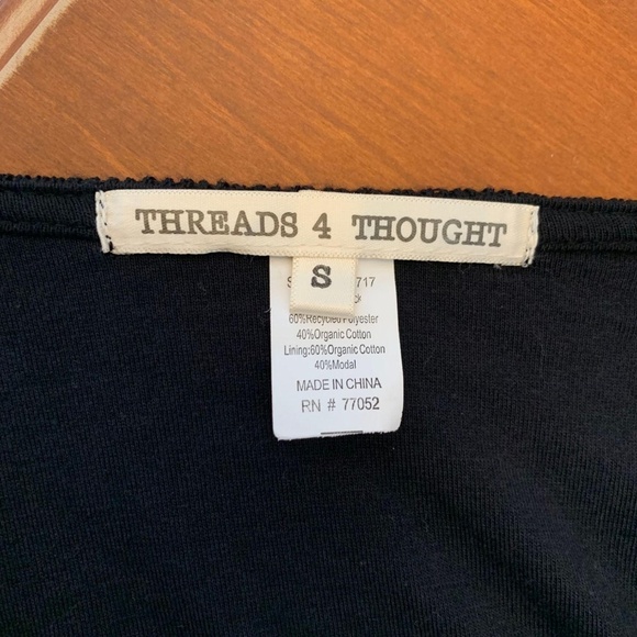 Threads For Thought Sz S Dress Black Womens Stretc - Picture 5 of 5
